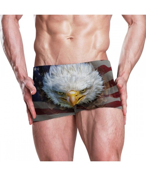 Briefs Mens American Flag Angry Glede Funny Swim Shorts Boxer Brief Drawstring Square Leg Swimsuit Quick Drying S-3XL - CR18T...