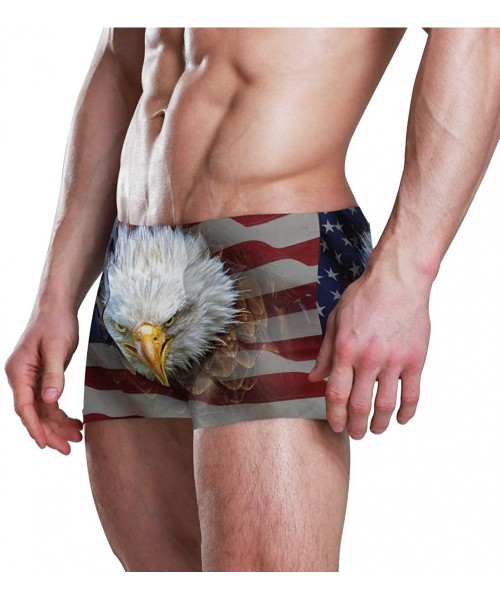 Briefs Mens American Flag Angry Glede Funny Swim Shorts Boxer Brief Drawstring Square Leg Swimsuit Quick Drying S-3XL - CR18T...