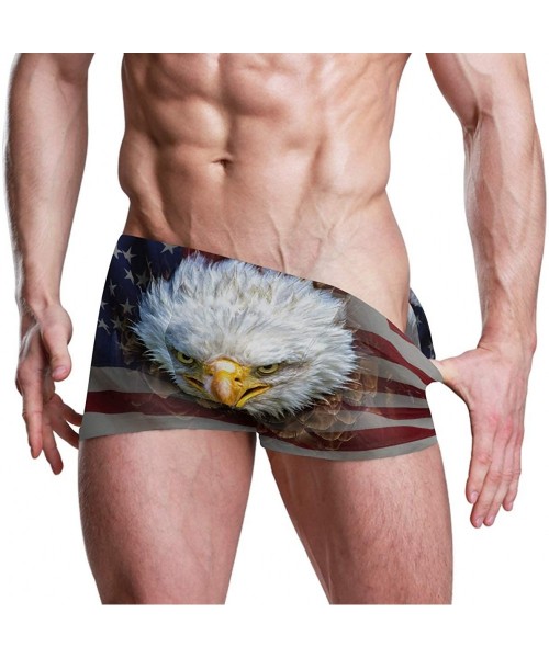 Briefs Mens American Flag Angry Glede Funny Swim Shorts Boxer Brief Drawstring Square Leg Swimsuit Quick Drying S-3XL - CR18T...