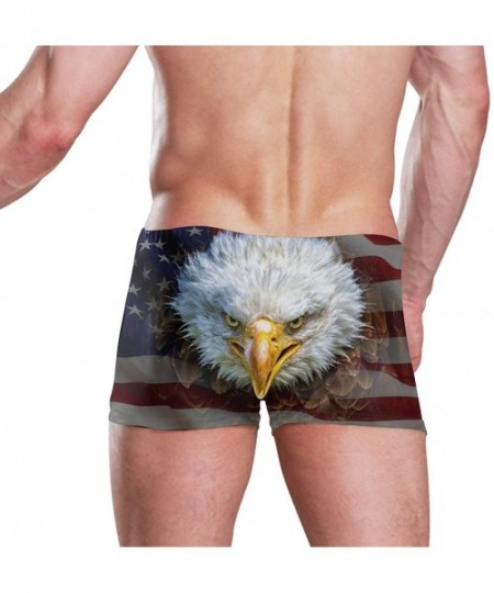 Briefs Mens American Flag Angry Glede Funny Swim Shorts Boxer Brief Drawstring Square Leg Swimsuit Quick Drying S-3XL - CR18T...