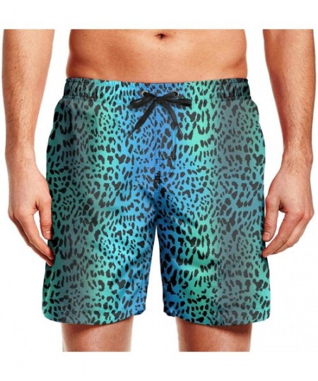 Board Shorts Mens Beach Shorts Leopard Cheetah Print Black Cream Color Pretty Quick Dry Absorbent Volley Man Home Pants Beach...