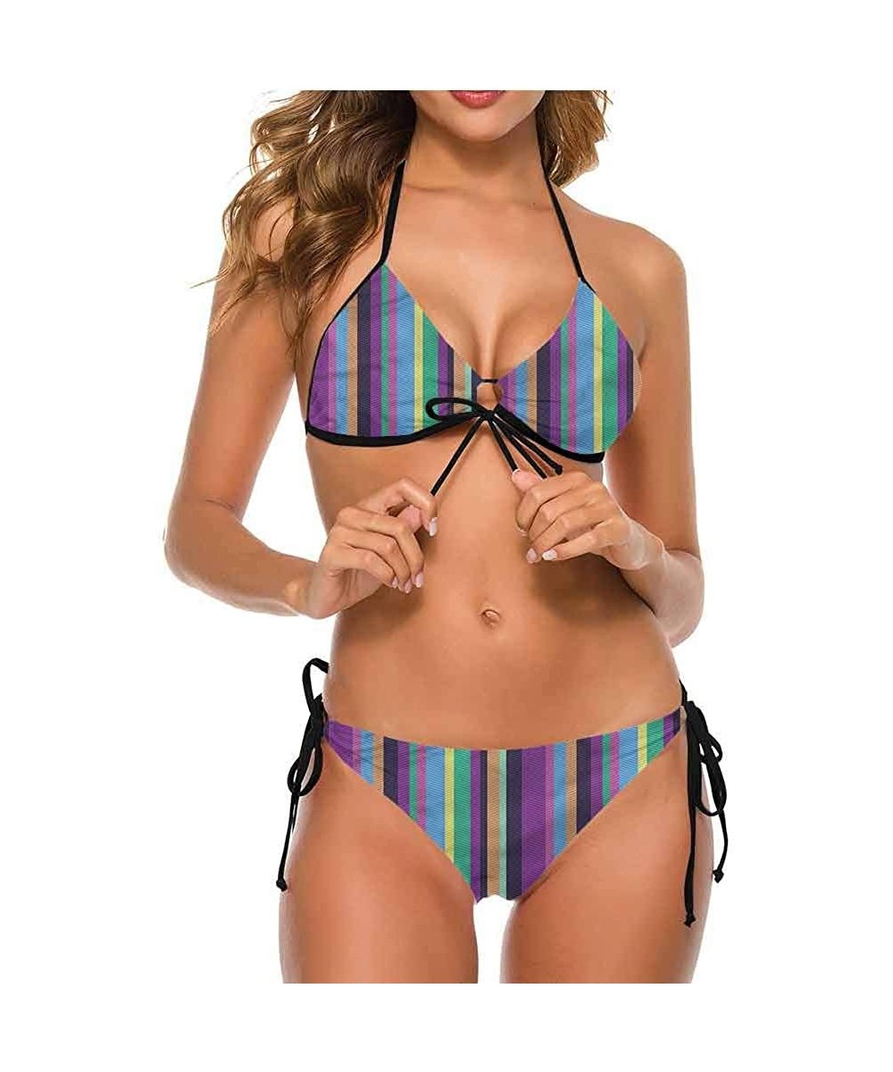 Bottoms Slimming Skirt Swimsuits Geometric- Abstract Pattern Very Unique and So Cute - Multi 07-two-piece Swimsuit - C419E7L2EON