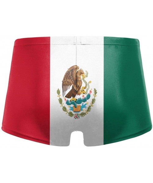 Briefs Flag of Mexico Men Swimwear Bikini Swim Brief Board Shorts Surf Boxer Trunks Swimsuits - Black - CX18XO2T25I