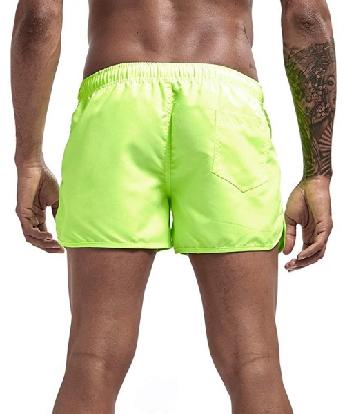 Racing Men's Spring and Summer Splicing Swimming Trousers and Beach Surfing Shorts - Green - CS18UMLSZLY