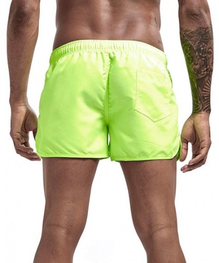 Racing Men's Spring and Summer Splicing Swimming Trousers and Beach Surfing Shorts - Green - CS18UMLSZLY