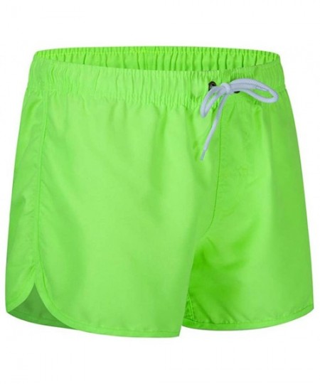 Racing Men's Spring and Summer Splicing Swimming Trousers and Beach Surfing Shorts - Green - CS18UMLSZLY