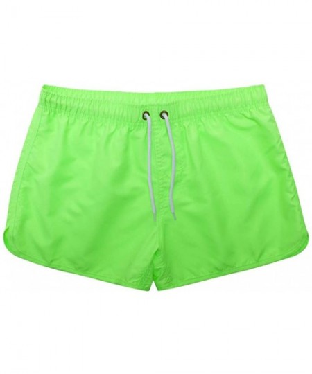 Racing Men's Spring and Summer Splicing Swimming Trousers and Beach Surfing Shorts - Green - CS18UMLSZLY