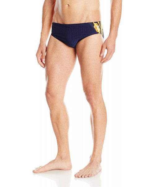 Racing Sport Men's Blade Splice Racer Swim Brief - Navy/Gold - CD121S9MD17