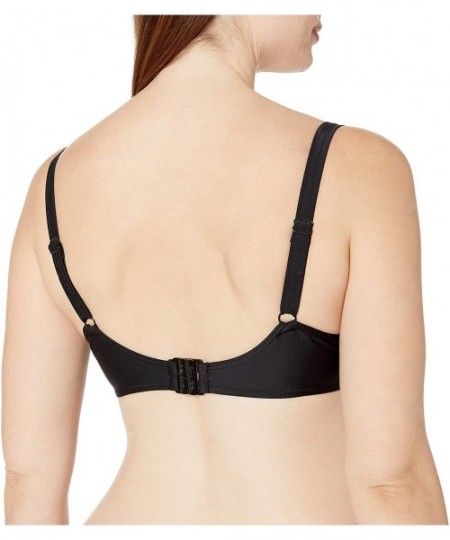 Tops Women's Jetty Padded Balcony Bikini Top - Black - CD12JYZUDGT