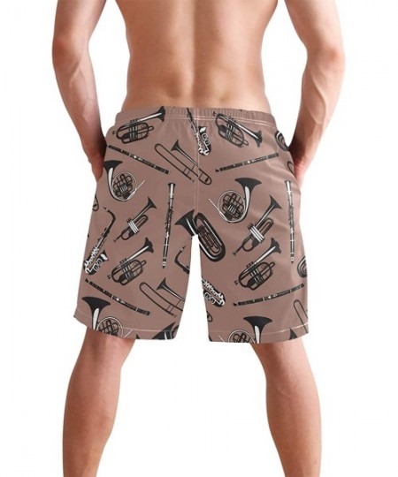 Racing Mens Swim Trunks Anchors Starfish Beach Board Shorts - French Horn Trumpet Trombone - CF18NX5NDZL