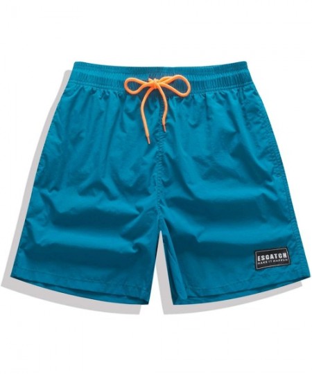 Board Shorts Men's Swim Trunks - A -Peacock Blue - CQ18QQ6X6TQ