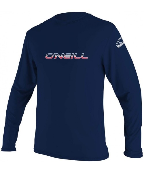 Rash Guards Men's O'Neill Basic Skins UPF 50+ Long Sleeve Sun Shirt - Navy (4339is) - C218MGI3XZR