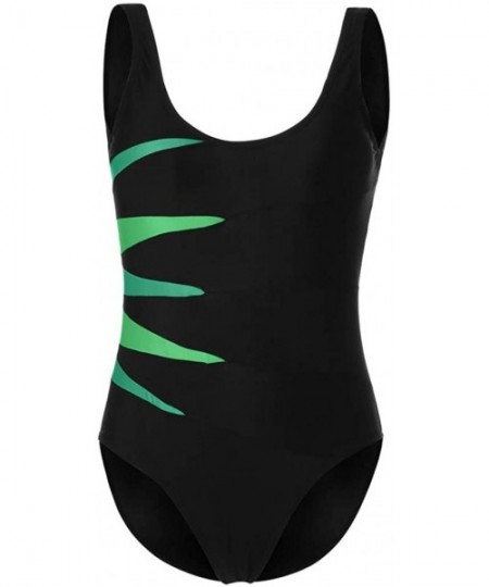 One-Pieces 2019 Women's Swiming Suit One Piece Swimsuit Plus Size Push Up Monokini Bikini Swimwear Bathing Suit - 2-green - C...