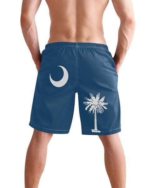 Trunks South Carolina State Flag Men's Swim Trunks Beach Shorts with Pockets - South Carolina State Flag - CD18Q3X6KAO