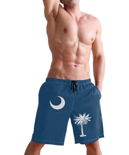 Trunks South Carolina State Flag Men's Swim Trunks Beach Shorts with Pockets - South Carolina State Flag - CD18Q3X6KAO