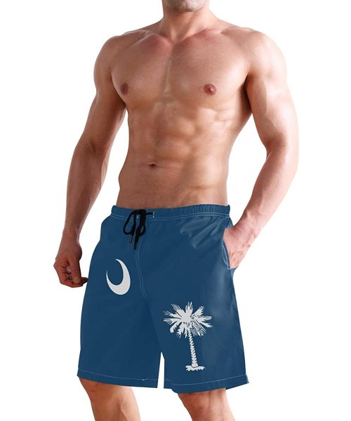 Trunks South Carolina State Flag Men's Swim Trunks Beach Shorts with Pockets - South Carolina State Flag - CD18Q3X6KAO