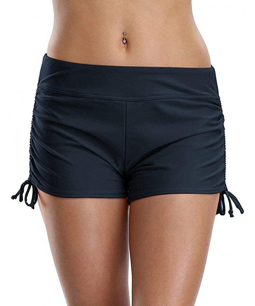 Board Shorts Swim Shorts for Women Women's Long Board Shorts Solid Jammer Swim Shorts Board Short Boyleg Swim Bottoms - Navy3...