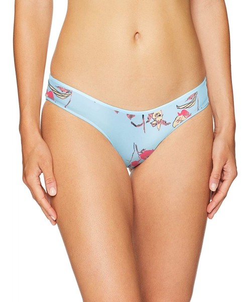 Tankinis Women's Sublime Reversible Signature Cut Bikini Bottom Swimsuit - Sandbar Light Blue/Floral - CJ18Y75NNCK