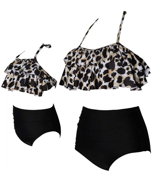 Sets Baby Girls Bikini Swimsuit Set Family Matching Mother Girl Swimwear Baithing Suit - Leopard - C5194GM0QYC