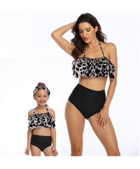 Sets Baby Girls Bikini Swimsuit Set Family Matching Mother Girl Swimwear Baithing Suit - Leopard - C5194GM0QYC