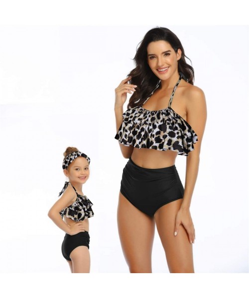 Sets Baby Girls Bikini Swimsuit Set Family Matching Mother Girl Swimwear Baithing Suit - Leopard - C5194GM0QYC