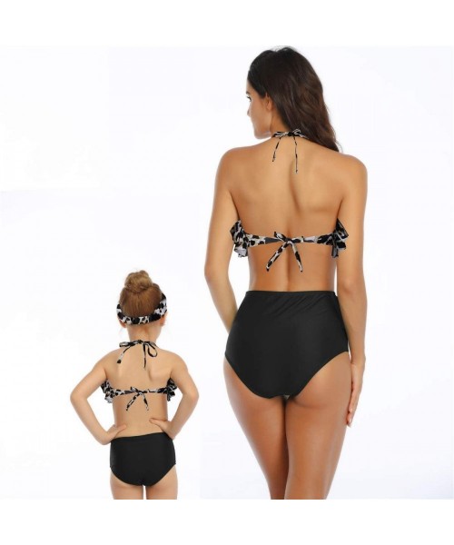 Sets Baby Girls Bikini Swimsuit Set Family Matching Mother Girl Swimwear Baithing Suit - Leopard - C5194GM0QYC