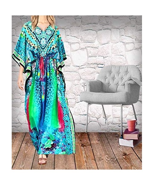 Cover-Ups Women's One Size Caftan Wedding Dresses Sleepwear Cover Ups Drawstring - Multicolor_a789 - CM18CMNC38N