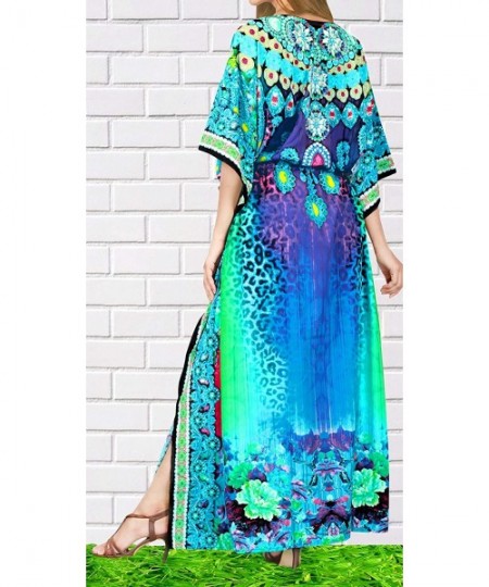 Cover-Ups Women's One Size Caftan Wedding Dresses Sleepwear Cover Ups Drawstring - Multicolor_a789 - CM18CMNC38N