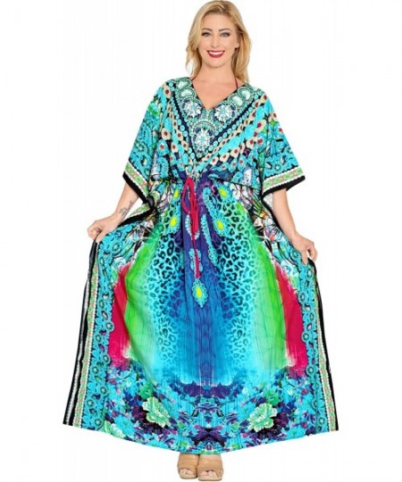 Cover-Ups Women's One Size Caftan Wedding Dresses Sleepwear Cover Ups Drawstring - Multicolor_a789 - CM18CMNC38N