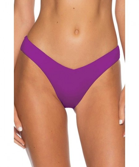 Tankinis Women's Color Code Brazilian Bikini Bottom - Dahlia - CF198OGY9CQ