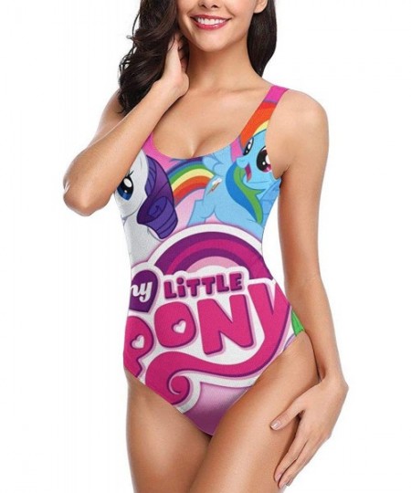 One-Pieces Women's My Little Pony Athletic Training Backless One Piece Swimsuit Sexy Low Back Bathing Suits Swimwear - White ...