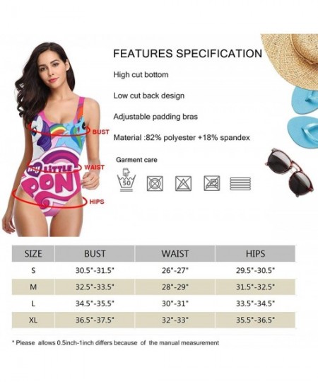 One-Pieces Women's My Little Pony Athletic Training Backless One Piece Swimsuit Sexy Low Back Bathing Suits Swimwear - White ...