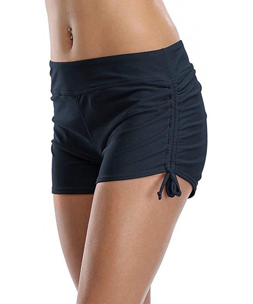 Board Shorts Swim Shorts for Women Women's Long Board Shorts Solid Jammer Swim Shorts Board Short Boyleg Swim Bottoms - Navy3...