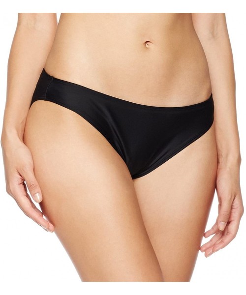 Bottoms Women's Strappy Bathing Suit Bottom Full Coverage Bikini Bottom - Black - C9186EGUD3G