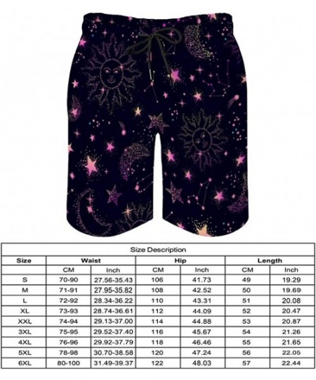 Board Shorts Teal Floral Print Men with Pocket Swim Trunks Beach Shorts Board Pants - Style9 - CC19E8LTCDN