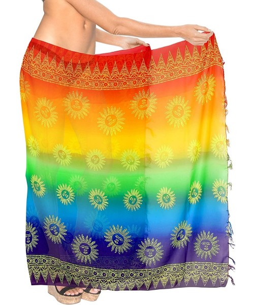 Cover-Ups Women's Plus Size Sarong Skirt for The Beach Cover Ups Wrap Full Long C - Multicolor_s836 - C311LYAUQ3H