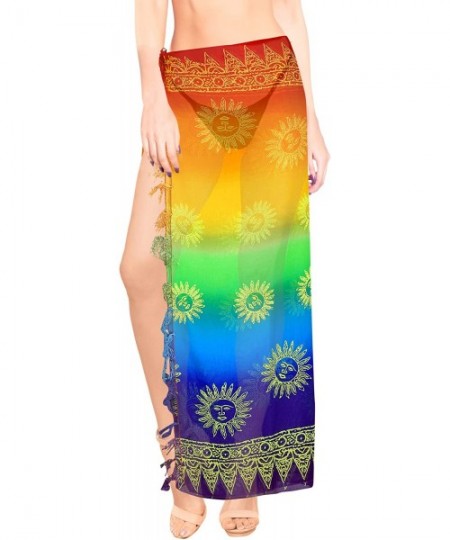 Cover-Ups Women's Plus Size Sarong Skirt for The Beach Cover Ups Wrap Full Long C - Multicolor_s836 - C311LYAUQ3H