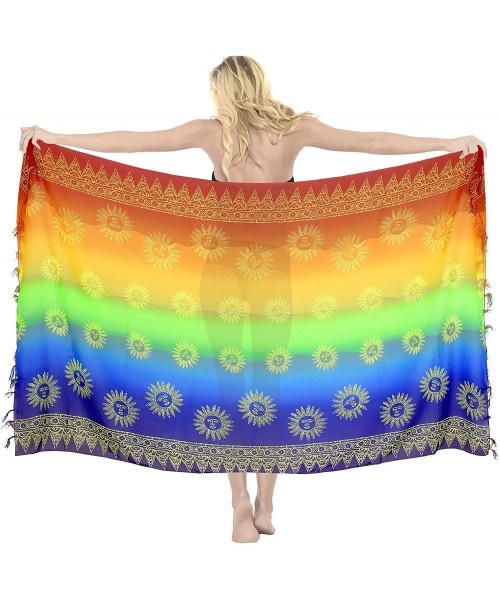 Cover-Ups Women's Plus Size Sarong Skirt for The Beach Cover Ups Wrap Full Long C - Multicolor_s836 - C311LYAUQ3H