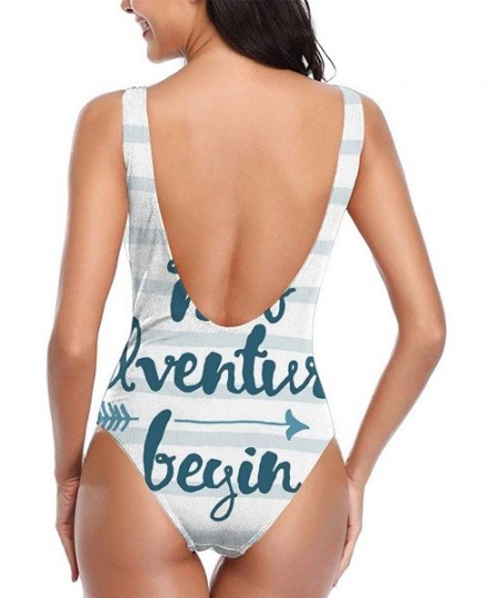 One-Pieces Womens Swimwear One Piece Swimsuit Sexy Biniki Backless Bath Suit Monokini - Color6 - CU199ROI3NI