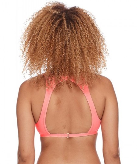 Tops Women's Rooney Fixed Triangle Bikini Top with Keyhole Back - Flavors Blush - CN18ICQO7N5