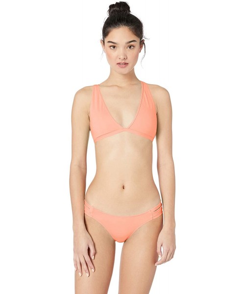 Tops Women's Rooney Fixed Triangle Bikini Top with Keyhole Back - Flavors Blush - CN18ICQO7N5