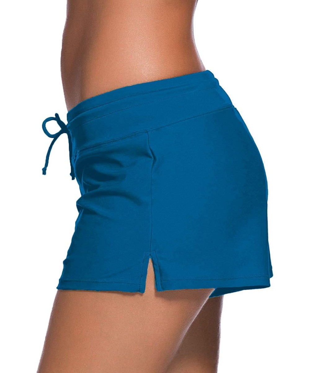 Board Shorts Womens Swimwear Shorts Beach Boardshort Trunks - Deep Water - CZ19DDMXI5S