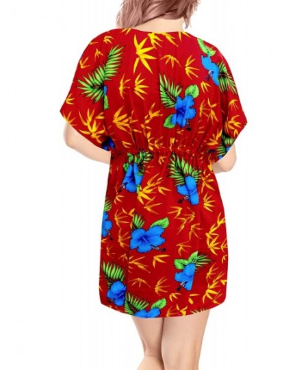 Cover-Ups Bikini wear Swimsuit Beach Cardigan Coverup Women Dress Embroidery - Red_b915 - CQ187K0KSED