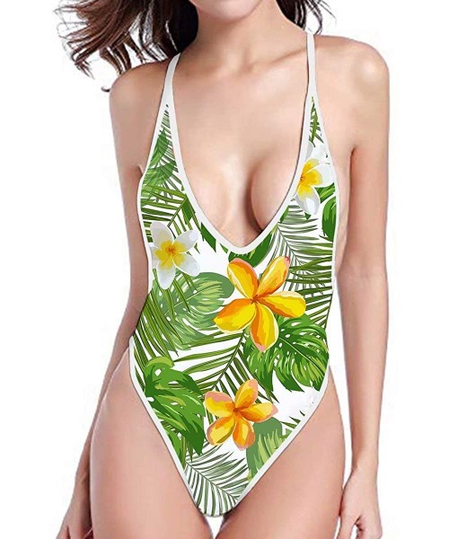 Racing Sexy Swimsuits for Women High Cut One Piece Backless Swimwear Bathing Suit(2 Sizes Smaller Than Standard) - 26 Hawaii ...