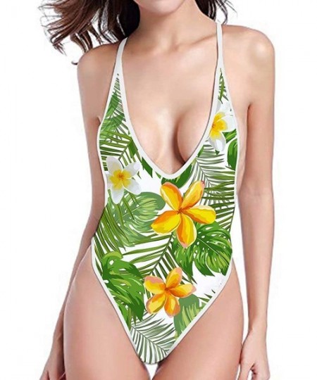 Racing Sexy Swimsuits for Women High Cut One Piece Backless Swimwear Bathing Suit(2 Sizes Smaller Than Standard) - 26 Hawaii ...