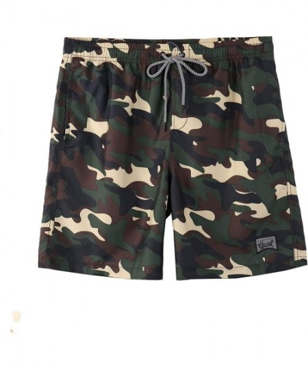 Trunks Men's Summer Beach Swim Trunks with Mesh Lining - Camo - CY18U2QQZKH