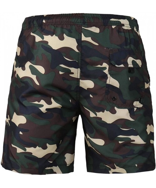 Trunks Men's Summer Beach Swim Trunks with Mesh Lining - Camo - CY18U2QQZKH