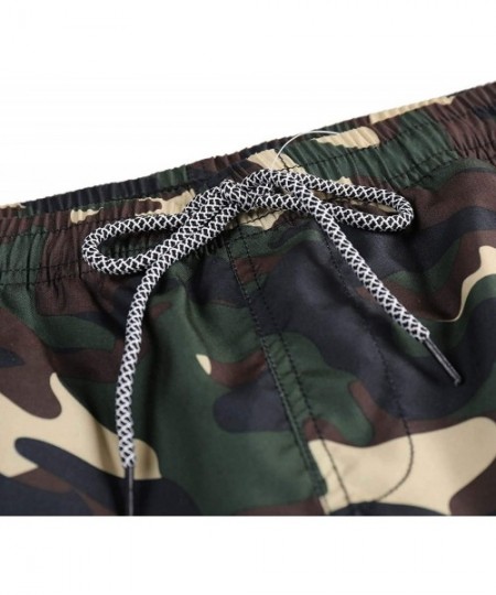 Trunks Men's Summer Beach Swim Trunks with Mesh Lining - Camo - CY18U2QQZKH