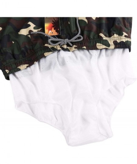 Trunks Men's Summer Beach Swim Trunks with Mesh Lining - Camo - CY18U2QQZKH