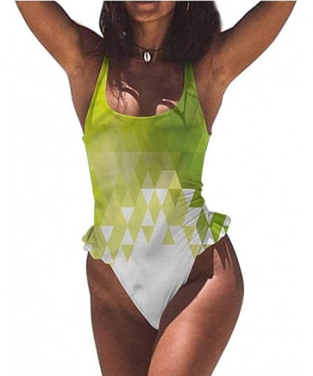 Bottoms Bathing Suit Green- Abstract Seaweed Nature for Beach/Hiking Activities - Multi 03-one-piece Swimsuit - C619E7CECG7